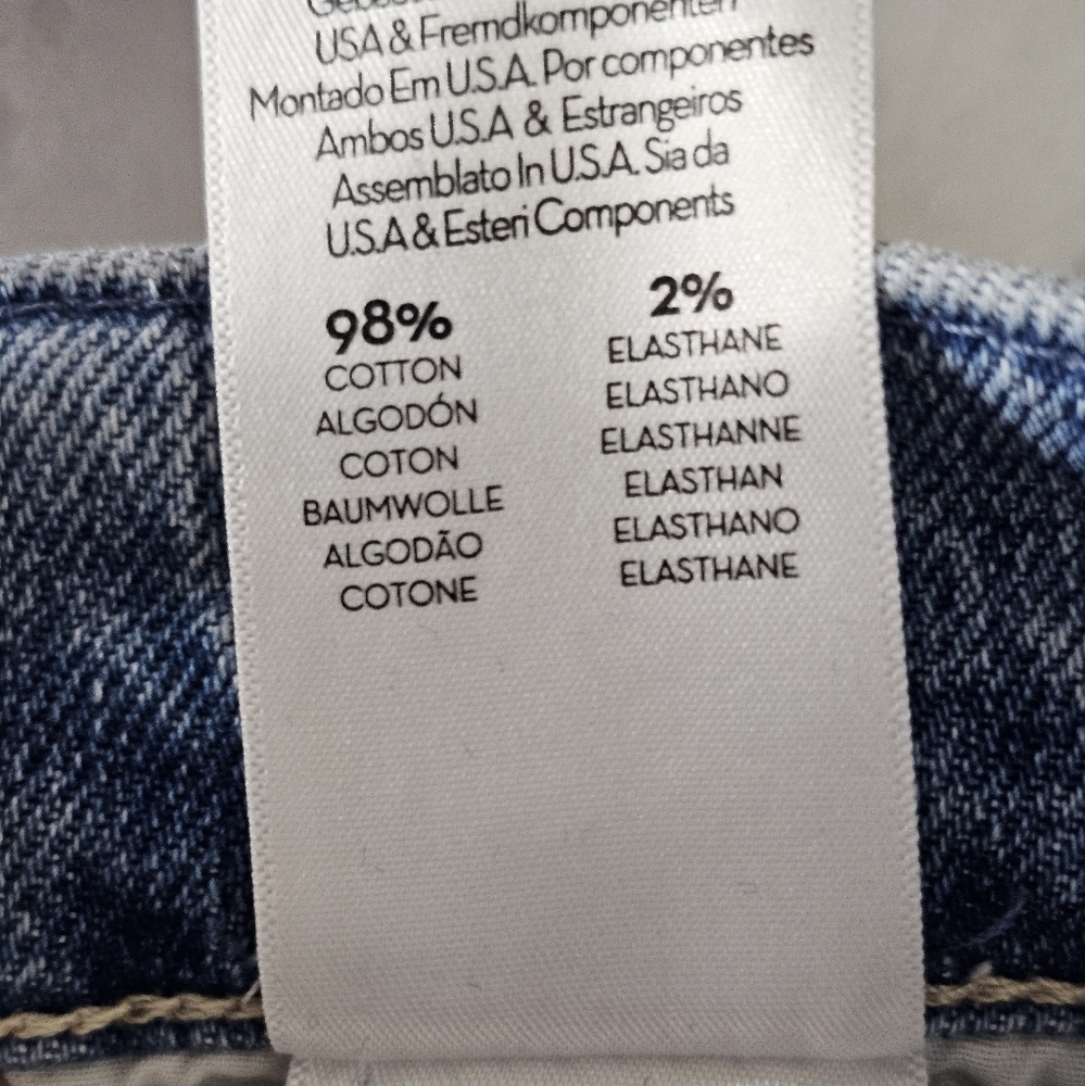 MOTHER High Waisted Hiker Hover High Rise Distressed Straight Leg Blue Jeans 25 - Picture 11 of 11